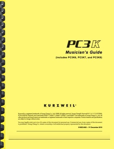 Kurzweil pc3k6 pc3k7 pc3k8 - pc3k6,